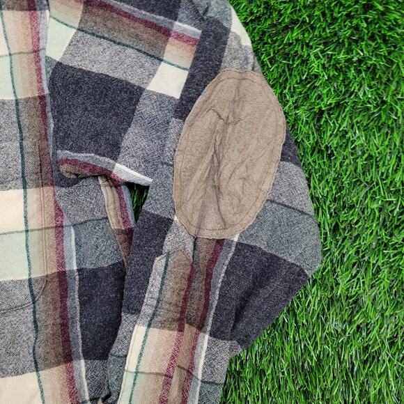 Vintage Pendleton Wool Shirt Medium 20x27 Flannel Elbow-Patch - Picture 9 of 10